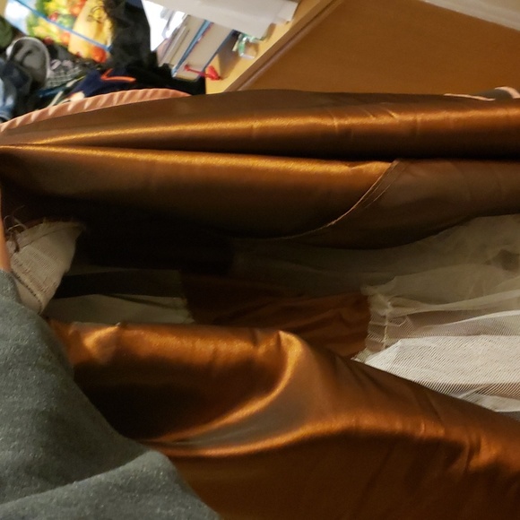 Maggie Sottero Brown and Pink Strapless Dress - Picture 9 of 13